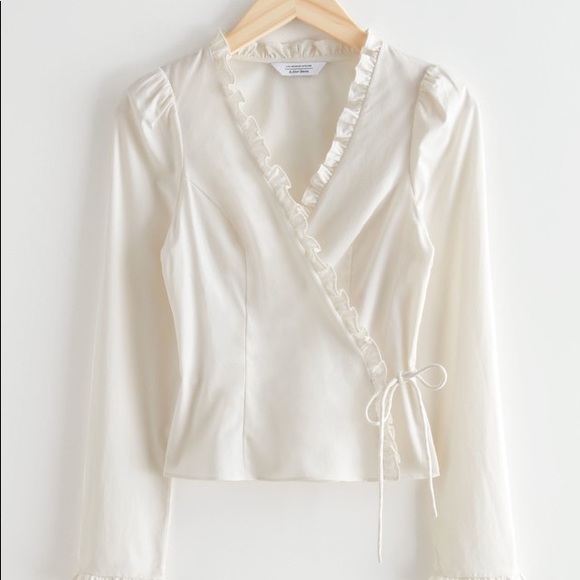 & Other Stories Tops - 🌸& Other Stories Wrap Tailored Blouse Women’s XS